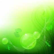 Green bubbles background