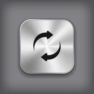 Refreshment - vector metal app button