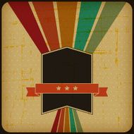 Retro poster with abstract grunge background N3