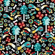 Seamless pattern with snake