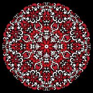 circular pattern red white color vector