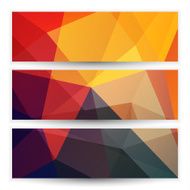 Abstract geometric trianglular banners set N14