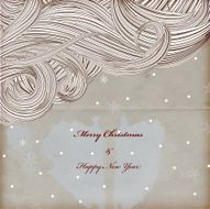 Vintage Christmas background greeting card N2