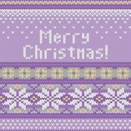 Vector seamless knitted pattern with snowflakes N8