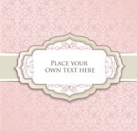 Vintage frame over seamless brocade background N9