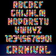 Motley Mosaic Font Vector Graphics