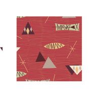 Red Retro Pattern triangles N2