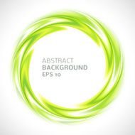 Abstract green swirl circle bright background