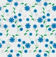 Seamless floral pattern with cornflowers (vector) N2