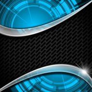 Blue and Metal Background with Grid N2