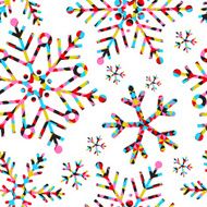 Vector abstract pattern with snowflakes
