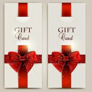 Gorgeous gift cards with red bows