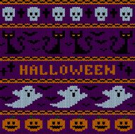 Knitted Halloween pattern