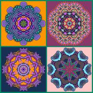 collection of ornamental round lace N3
