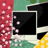 Conceptual vintage collage frame