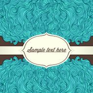 turquoise frame with place for text N2