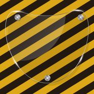Glass frame on striped construction background vector illustration N2