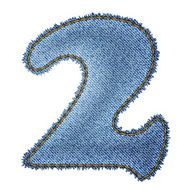 Jeans alphabet Denim number 2