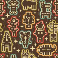 Seamless texture with monsters N2