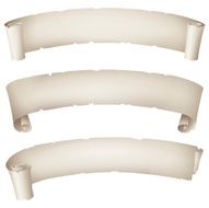 set of old paper ribbon banners