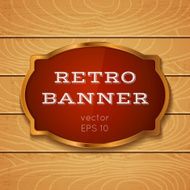 banner on wooden backround N3