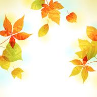 Painted Autumn Leaves Background N2