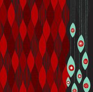 Funky-Retro Xmas ornaments background