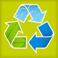 Recycle textured (vector)