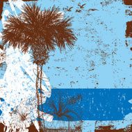 palm tree and hibiscus N2