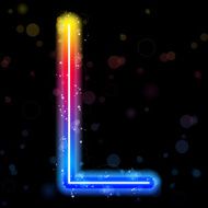 Alphabet Rainbow Lights Glitter with Sparkles N20