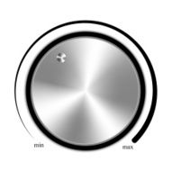 Volume button music knob with metal texture