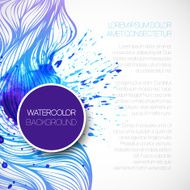 Watercolor wave background Vector illustration N5