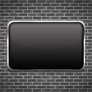 Black frame on brick wall N3