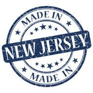 made in New Jersey blue round grunge isolated stamp N2