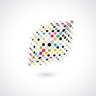 abstract colorful polka dots shape N4