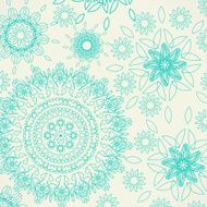 vector of blue flower pattern N2
