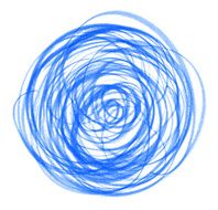 Blue brush stroke circle