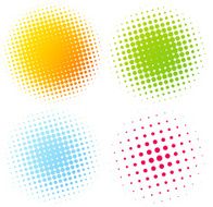 Set of Abstract Halftone Design Elements N13