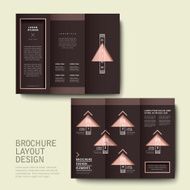 brochure design with triangle