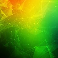 Abstract polygonal low poly dark background with connecting dots