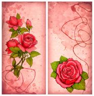Cards with drawing of rose