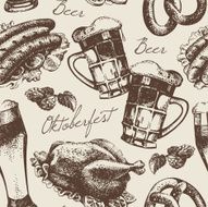 Oktoberfest vintage seamless pattern N2