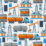 Industrial seamless pattern with oil and petrol icons N4