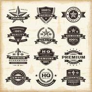Vintage premium quality labels set N21
