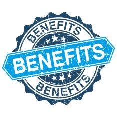Benefits grungy stamp isolated on white background N2