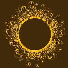 grungy circle frame (ALL VECTOR)
