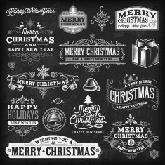 Christmas Label Set - Chalkboard