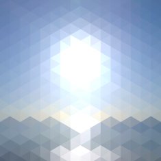 Sun over the sea - Abstract geometric background N2