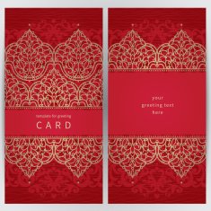 Vintage ornate cards in Eastern style N42