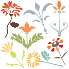 Floral Design Elements (Vector) N2